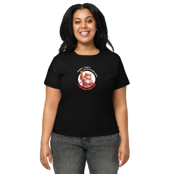 Cozy Cat - Sorry, I Can't. I Have Plans With a YouTube Fireplace | High Waisted Tee product image (2)