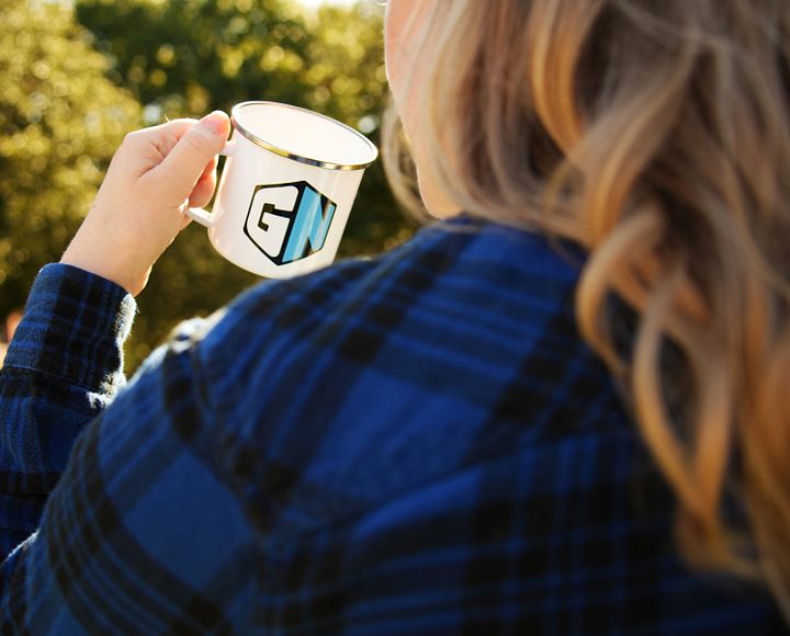GN logo Enamel Mug product image (1)