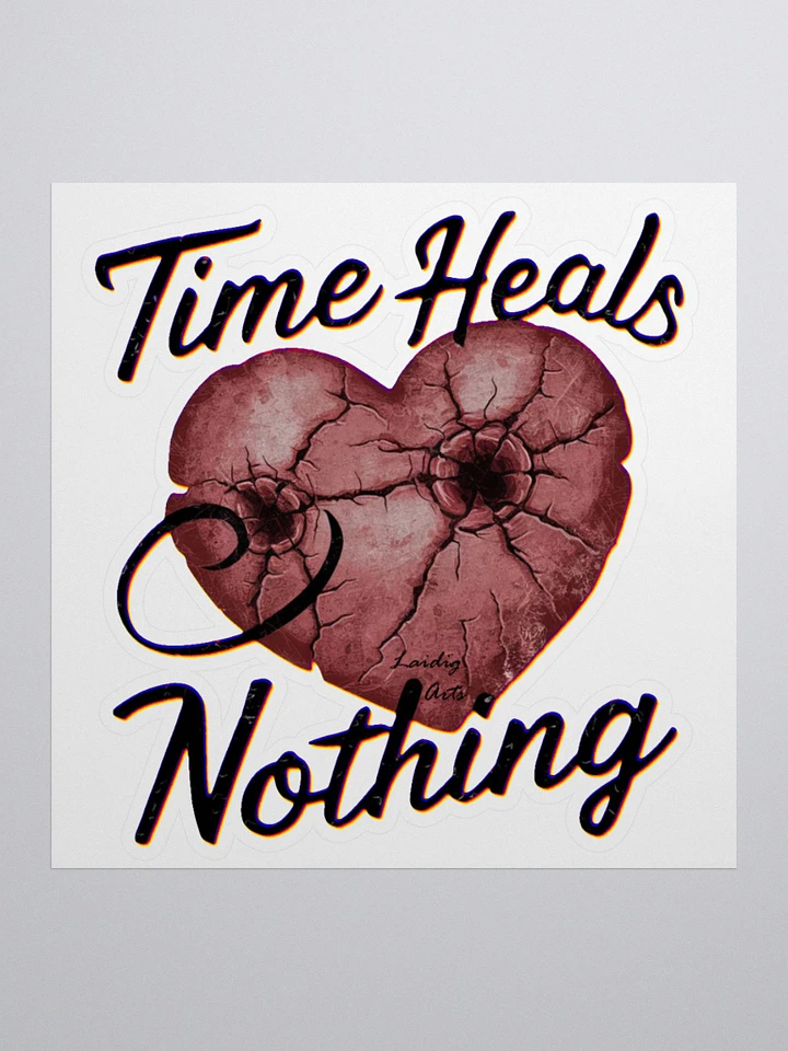 Time Heals Nothing Bullet Holes Heart Vinyl Sticker product image (3)