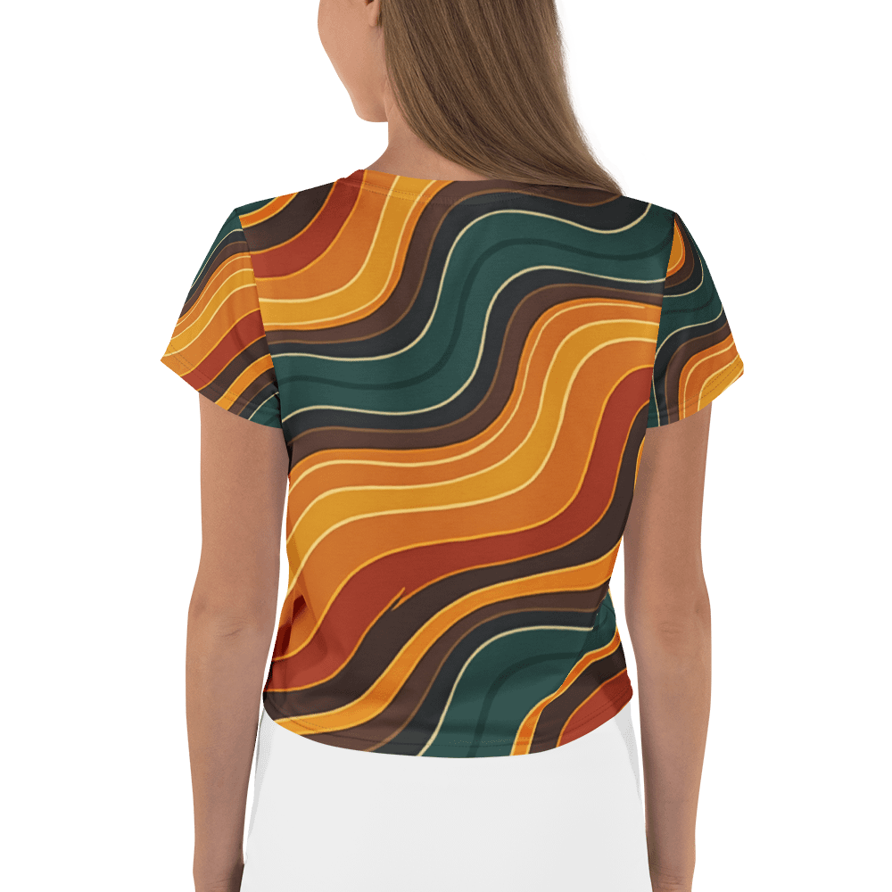 Barry Grady 'Flowing Waves' All-Over Crop Tee product image (2)