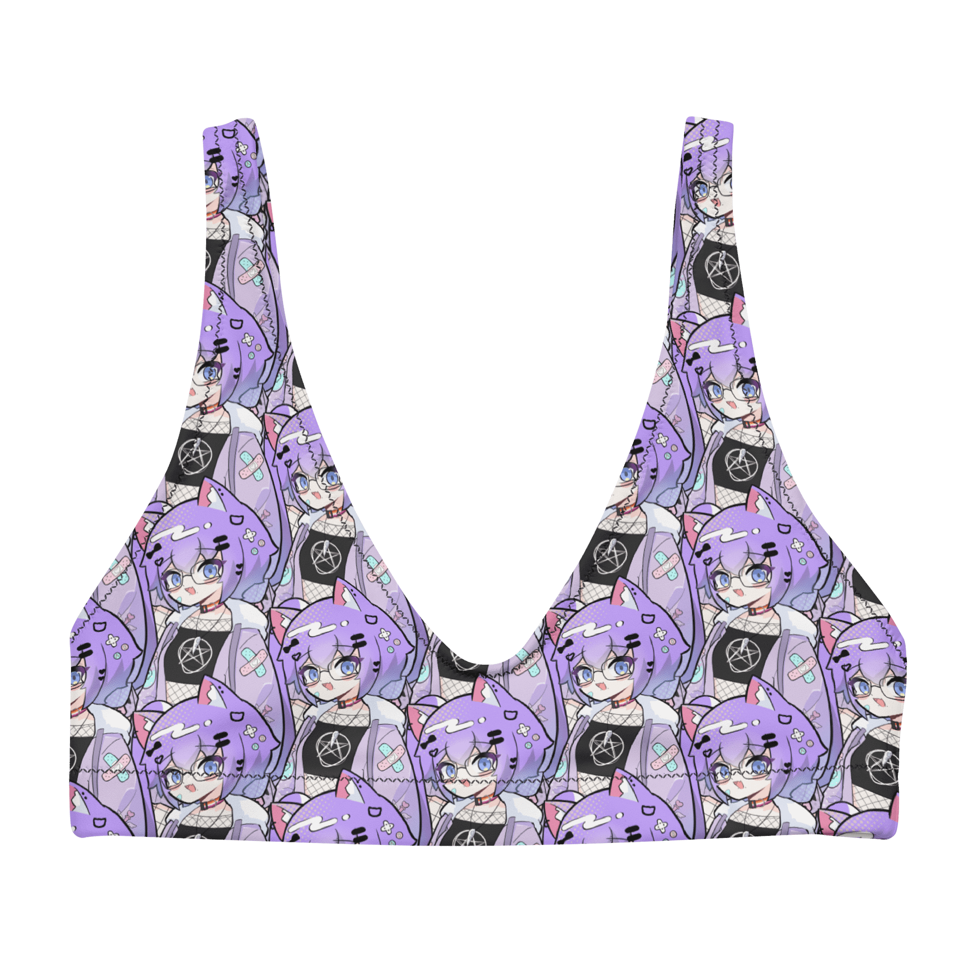 ZaynaKitty Pattern Bikini Top product image (1)