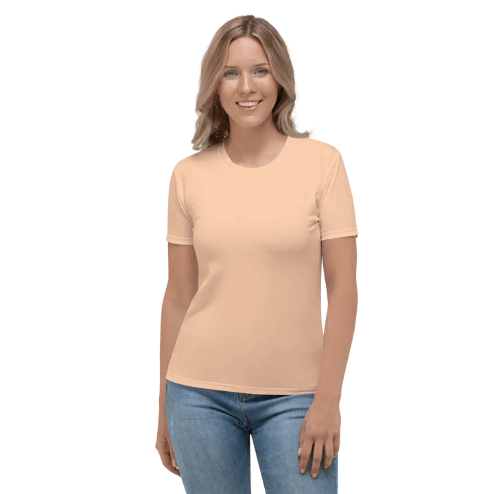 Women's Crew Neck Peach T-Shirt product image (1)