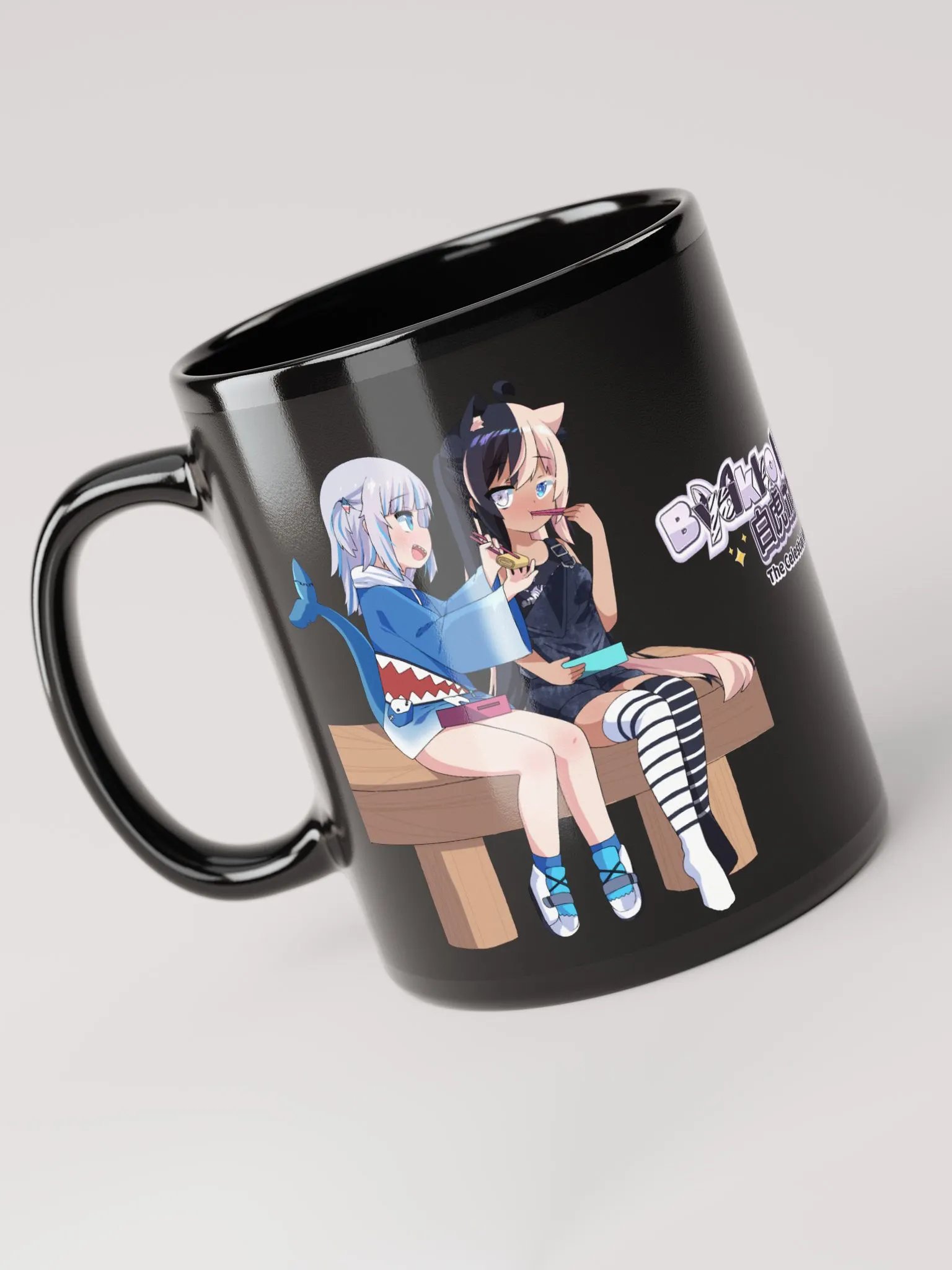 All Black Mug - Byakko x Gura Edition product image (6)