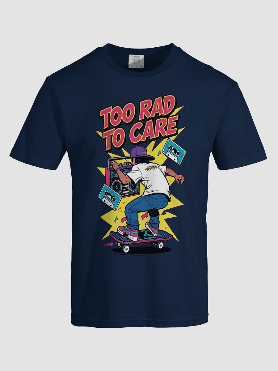 Too Rad To Care 90s Skateboard Graphic Tee product image (27)