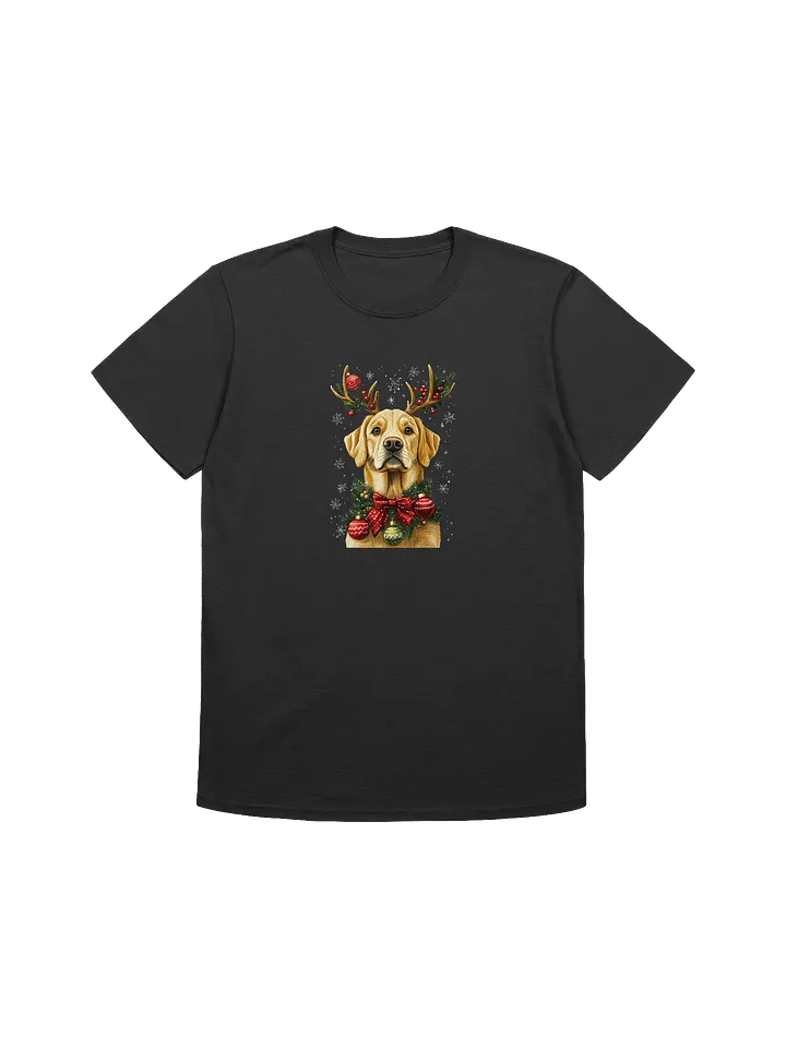 Reindeer Yellow Lab Decked Out For Christmas Unisex T-Shirt product image (5)