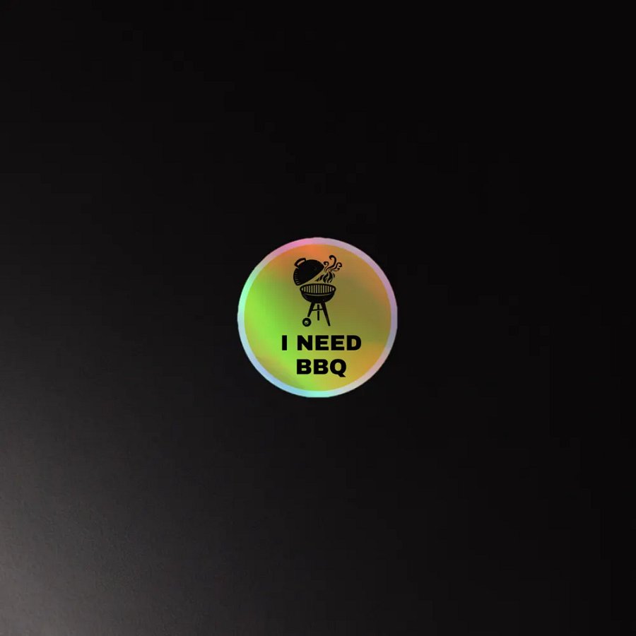 I Need BBQ Logo Sticker product image (4)