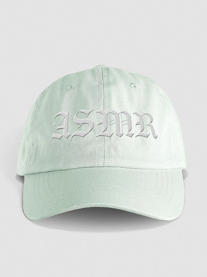 ASMR Old English Pastel Green Dad Hat product image (1)