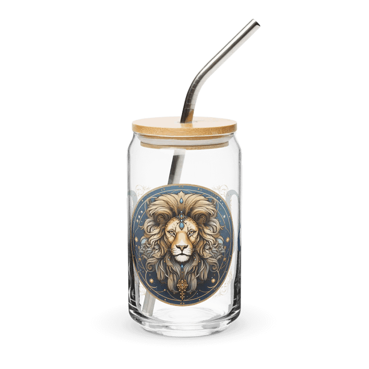 Leo Zodiac Glass Can Sipper product image (2)