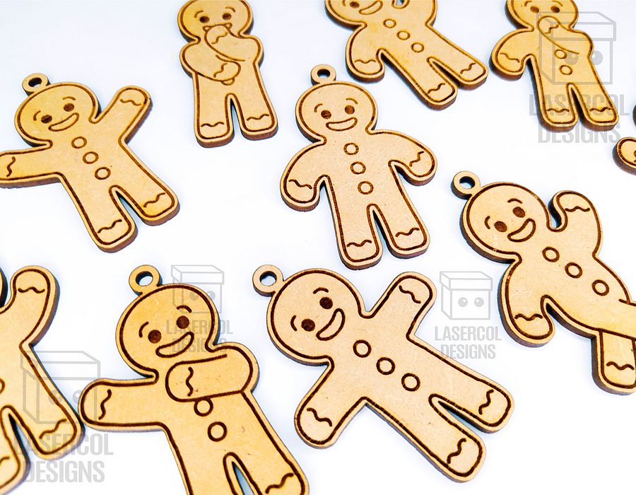 Gingerbread Cookies Christmas Ornaments Set 1 - Laser Cut Files product image (9)