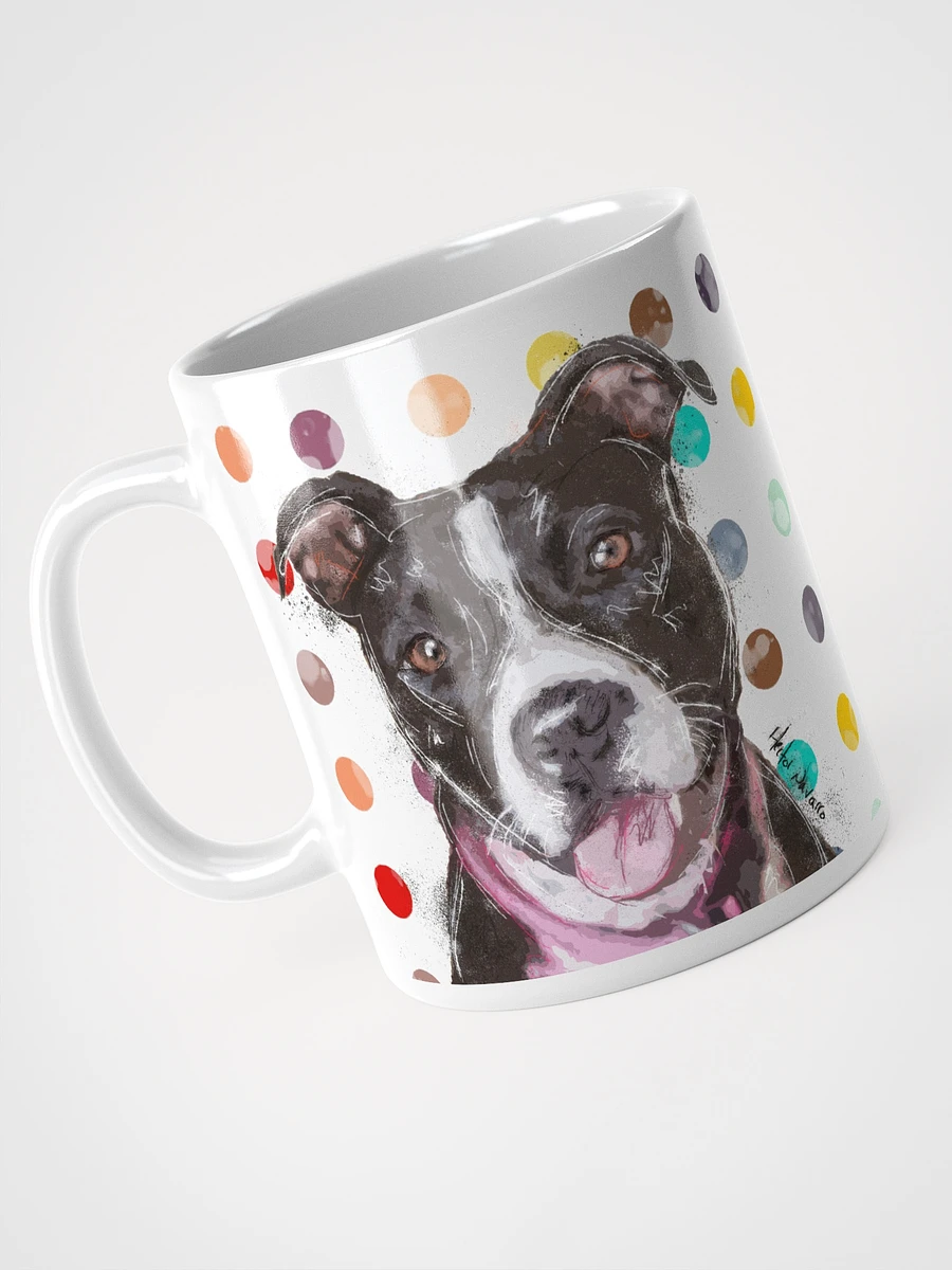 Pop Art Pitbull, white mug product image (1)