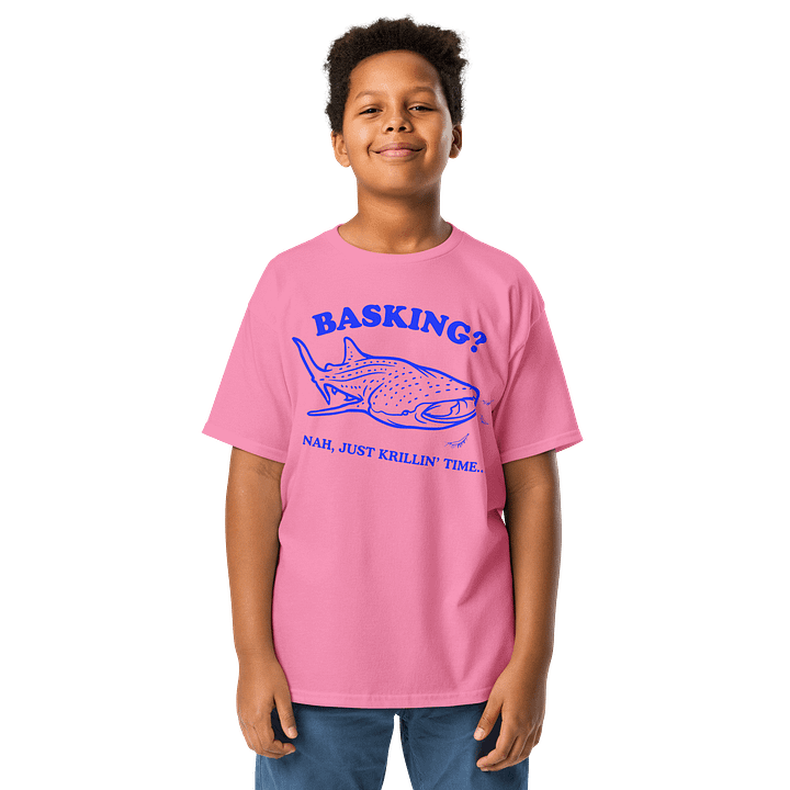 Basking? Nah, Just Krillin' Time - Whale Shark and Krill Youth Shirt product image (1)