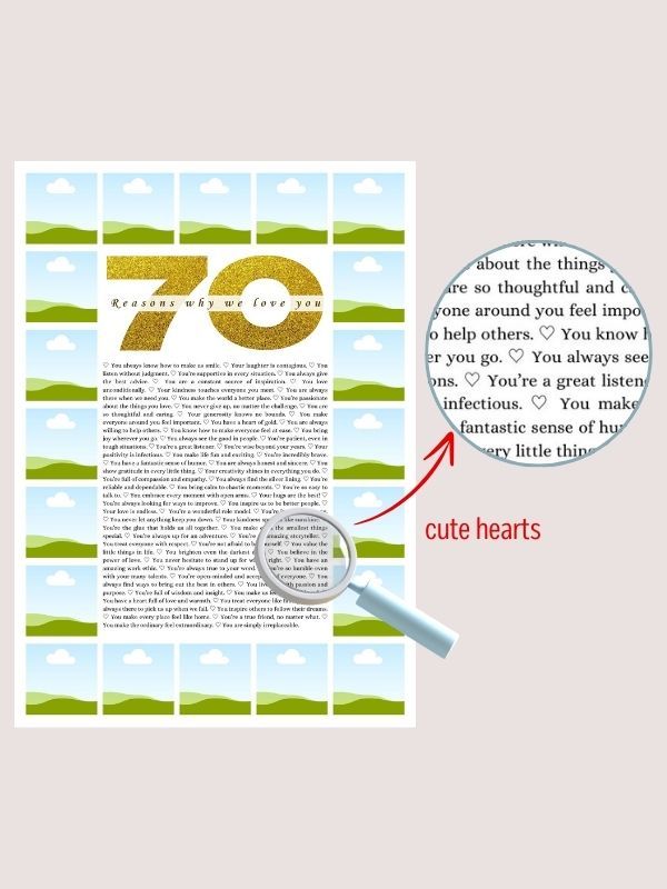 70 Reasons Why We Love You Photo Collage Canva Template product image (6)