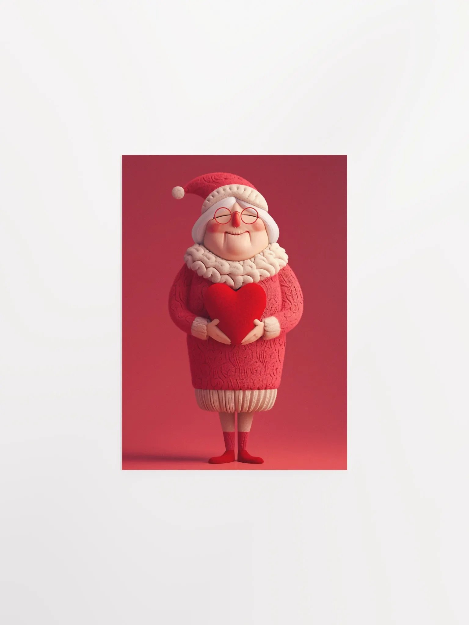 Whimsical Mrs. Claus Heart Poster product image (2)