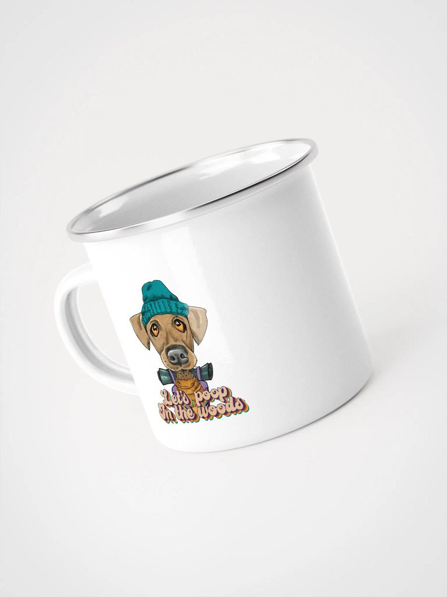 Enamel Camping Mug - Camping Dog - poop on the woods product image (4)