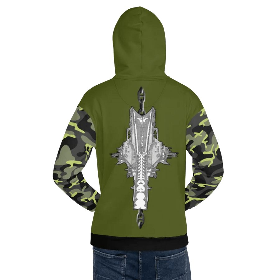 Camouflage & Green Foss double tug Sketch Hoodie product image (9)