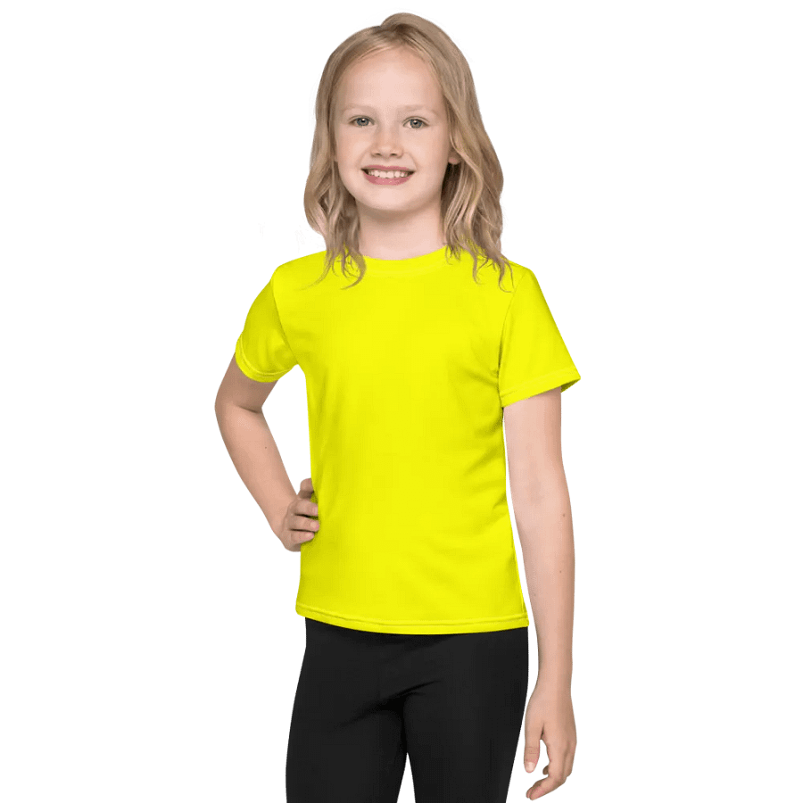 Kids Plain Color Yellow T-Shirt product image (1)