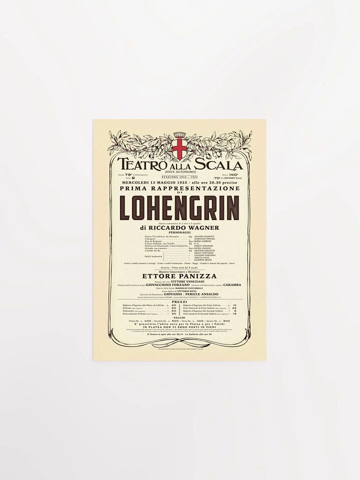 Vintage-Style La Scala Lohengrin Opera Poster product image (1)