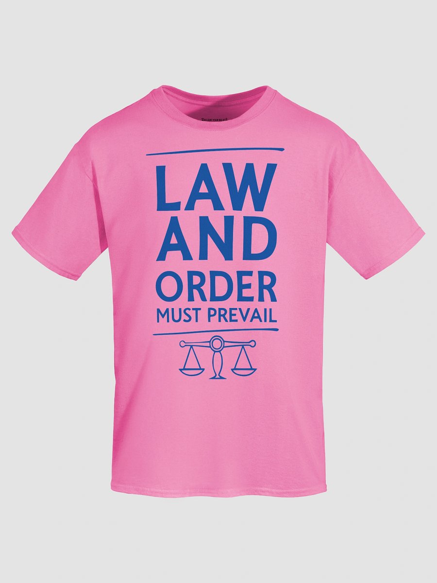 "Law & Order Must Prevail" Essential Truth Tee - Blue Ink product image (7)