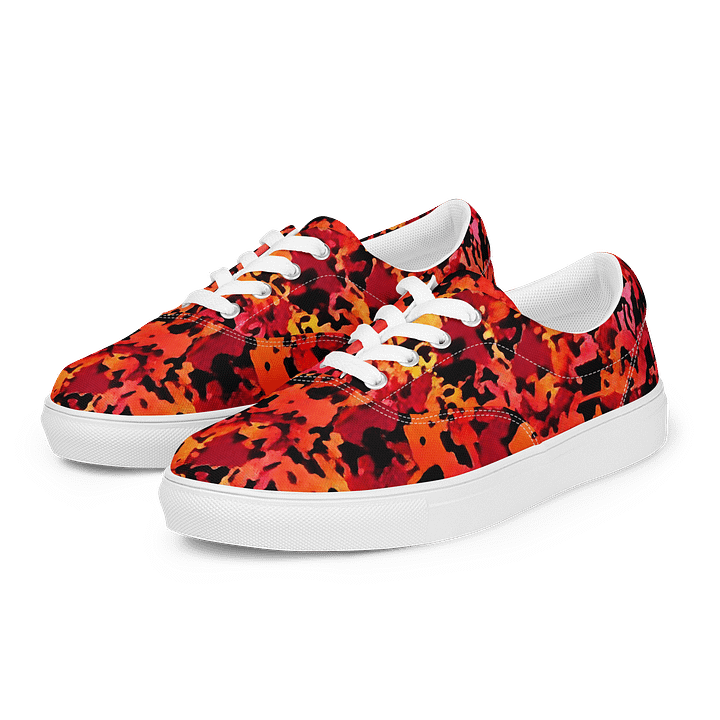 Firestorm Camo Women's Canvas Sneakers product image (2)