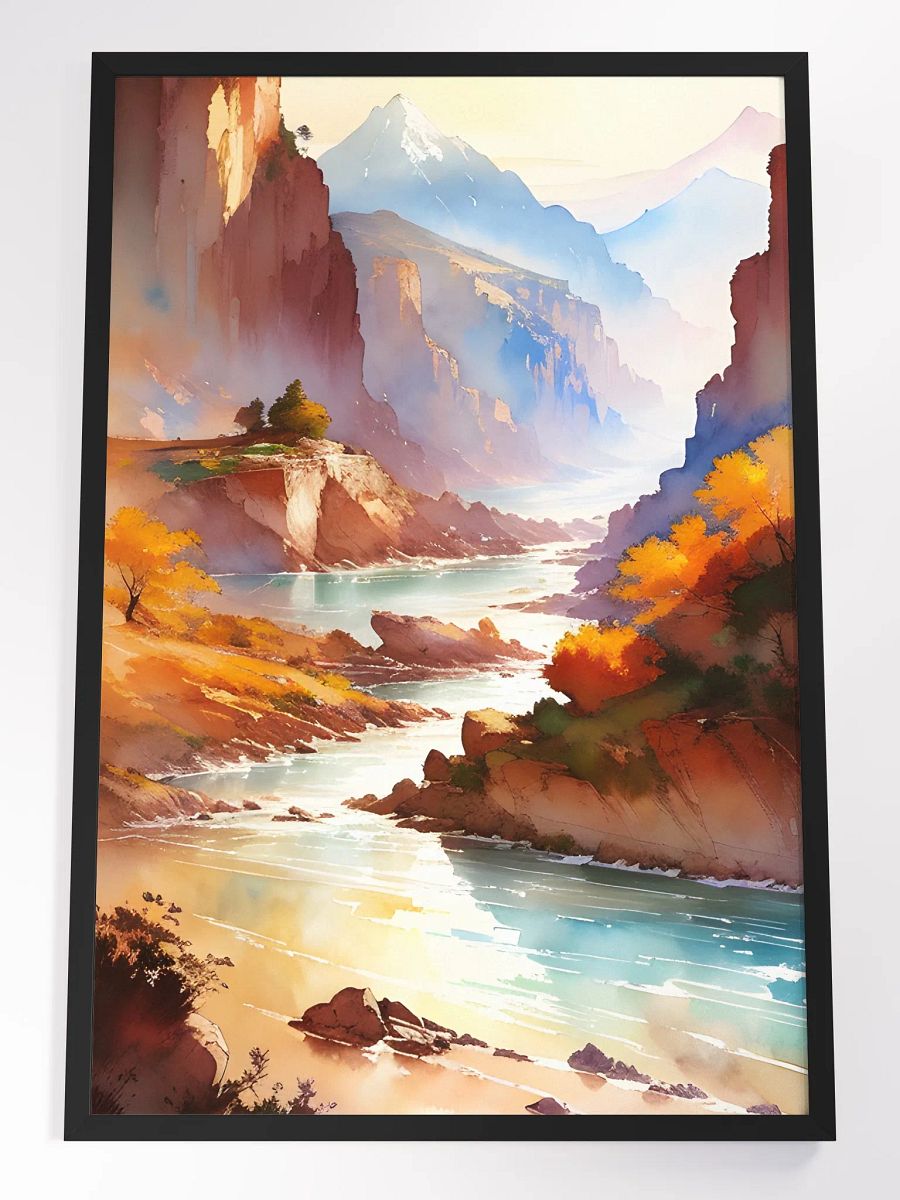 Autumn Serenity in the Canyons Framed Poster product image (1)
