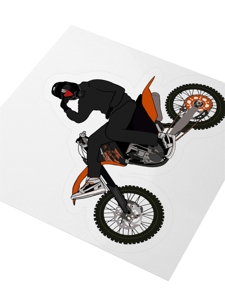 Heart-hand on Bike | Kiss-cut Sticker product image (3)