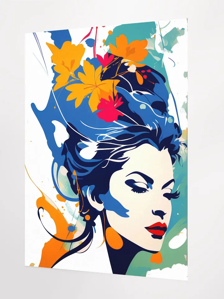 Abstract Woman v2 - Vintage Style Poster - Girly - Medium Size 18x24 Inches product image (2)
