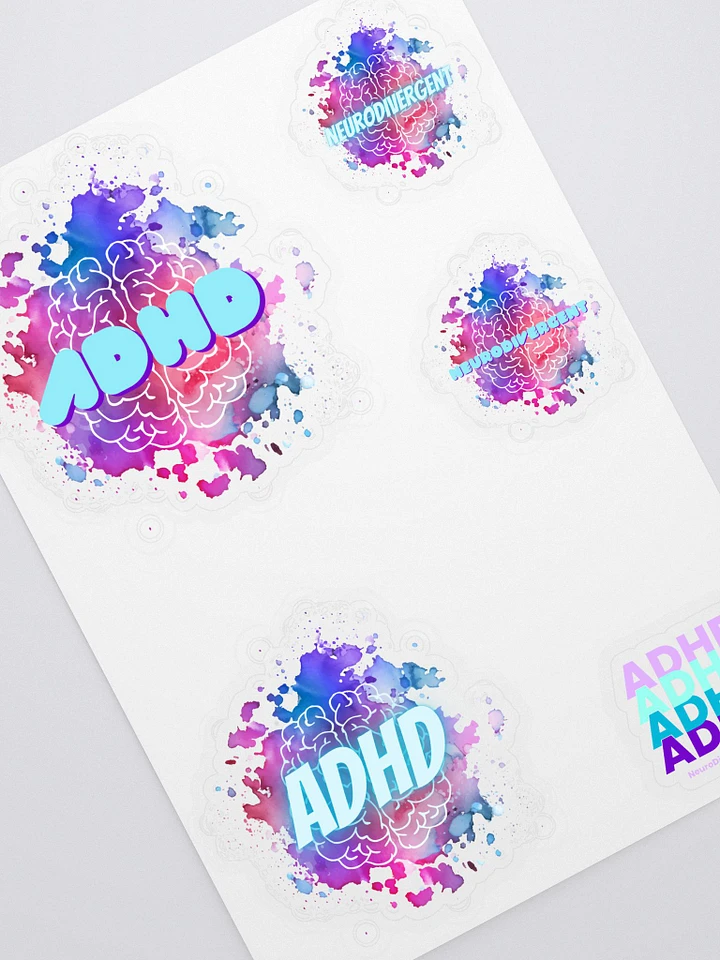 ADHD Pride Kiss Cut Sticker Sheet product image (2)