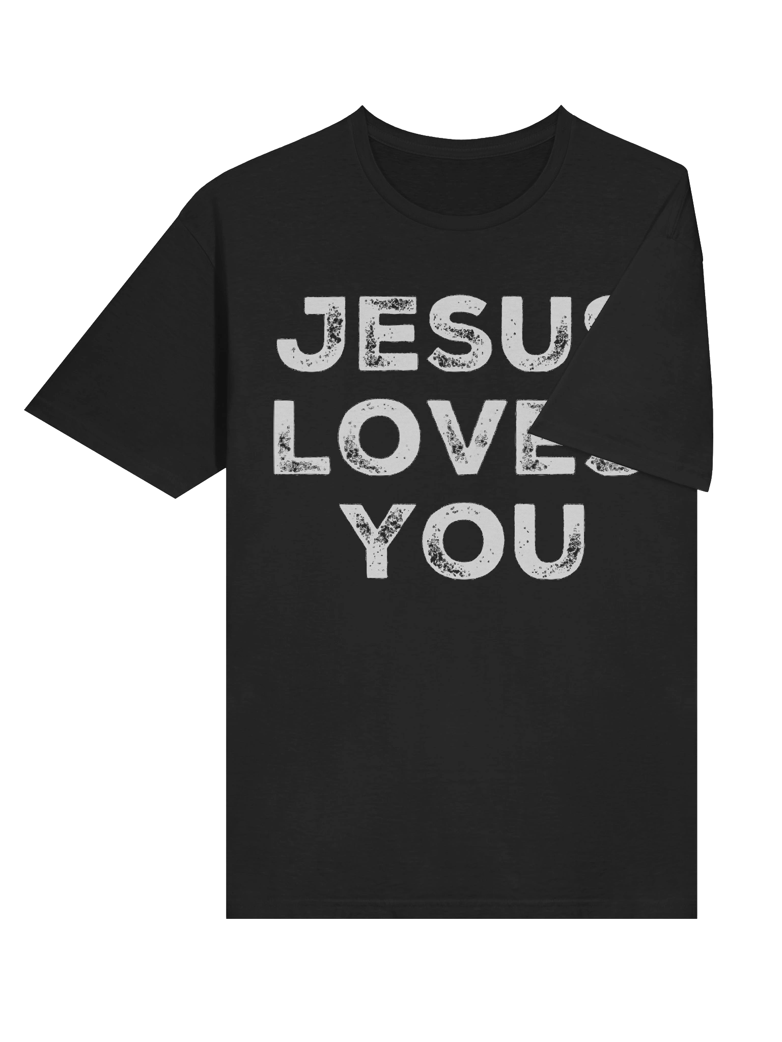 Christian Shirt Black Jesus Loves You product image (6)
