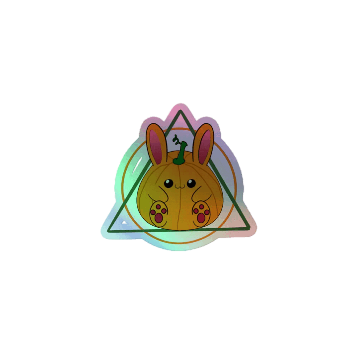 Bunny Pumpkin Holographic Sticker Sheet product image (1)