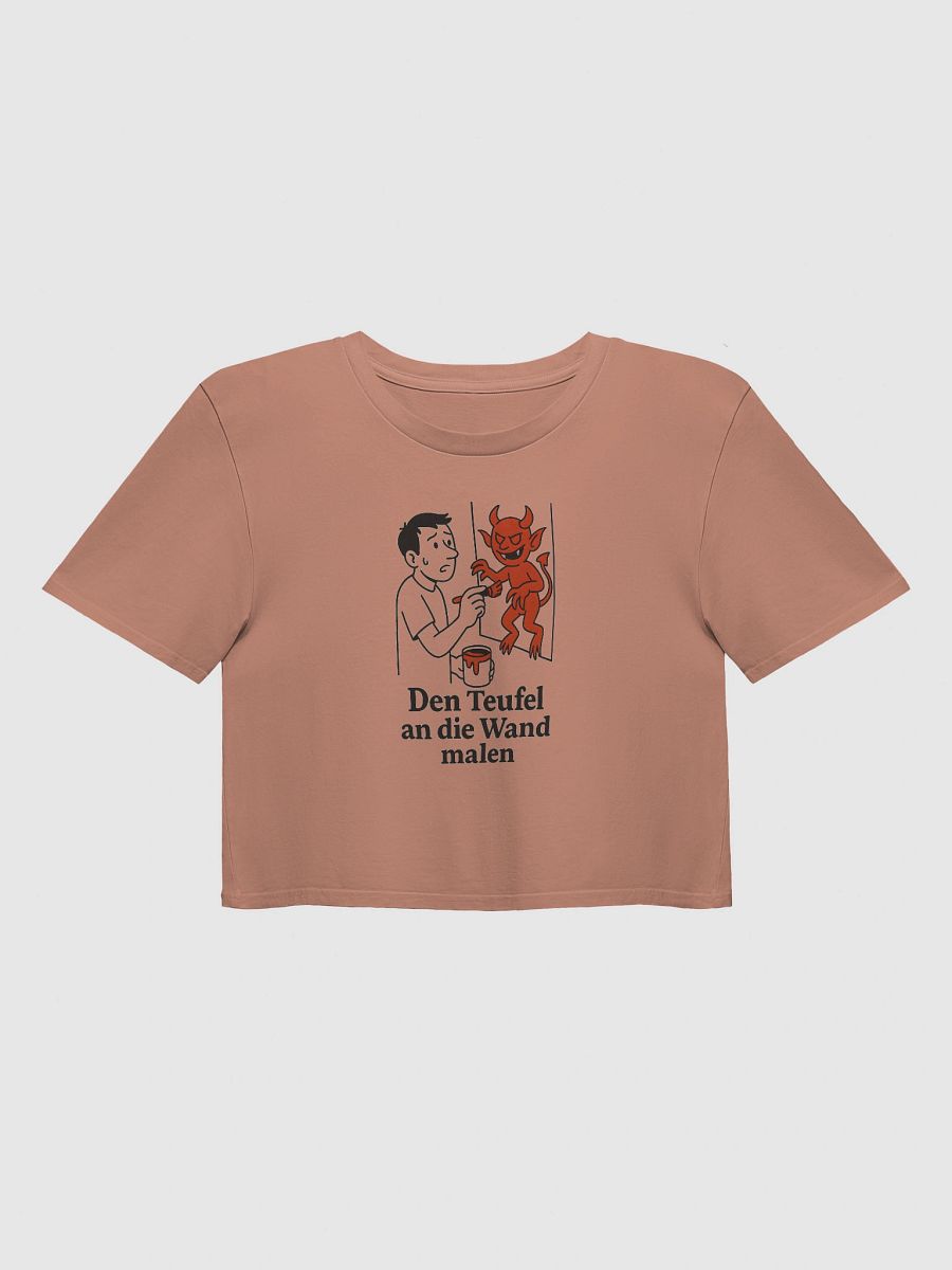 Den Teufel an die Wand malen To paint the devil on the wall crop top by dark aplhabet product image (6)