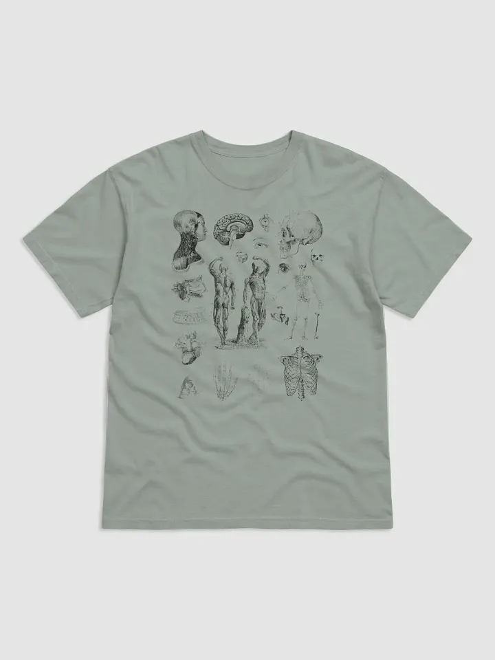 Vintage-Style Illustrations of Human Anatomy T-Shirt | Vintage-Style Dark Academia Shirt for Anthropology Enthusiasts product image (2)