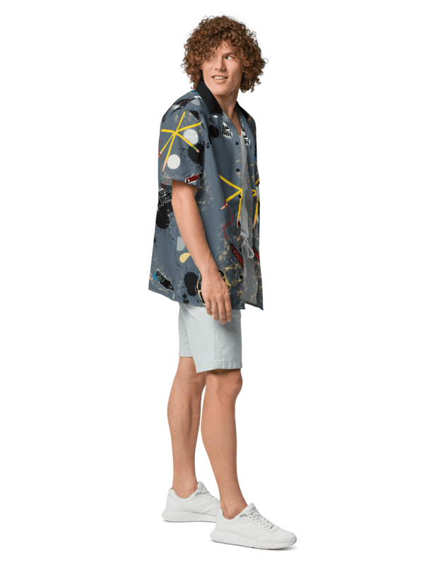SplatterWear #6 Unisex Hawaiian Style Shirt/Steel product image (5)