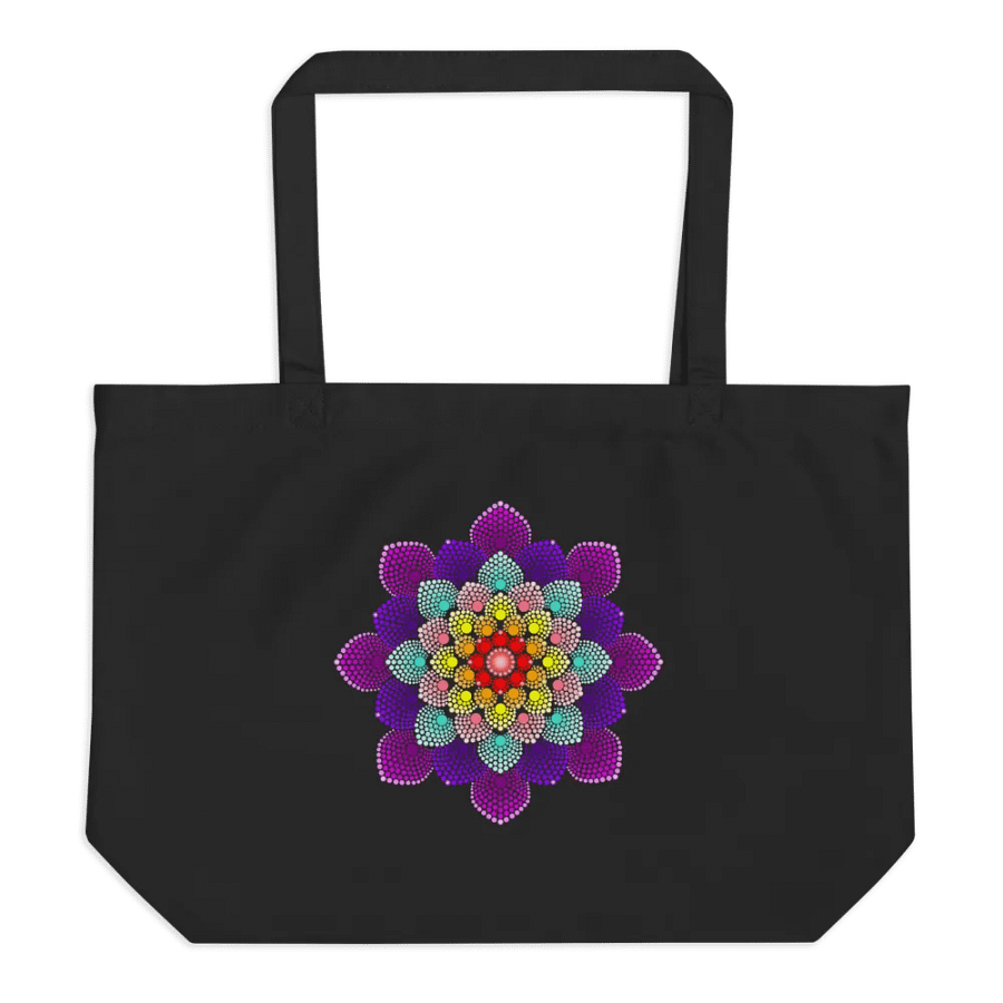 Colorful Dot Mandala Organic Cotton Tote product image (5)