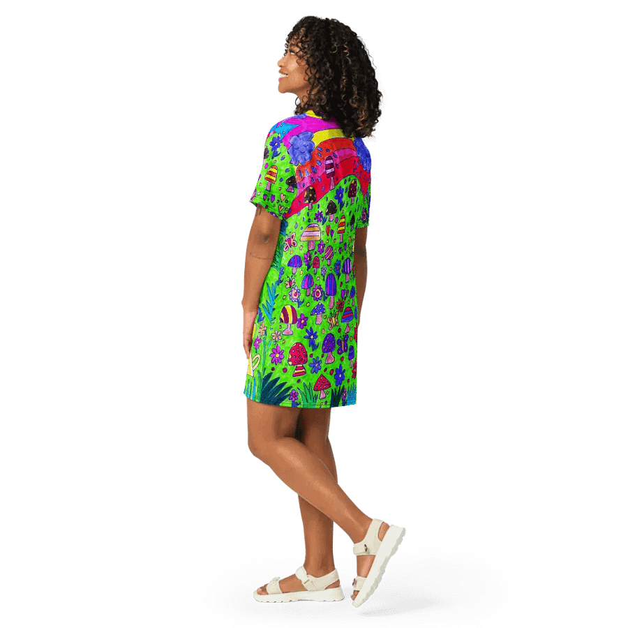 Abstract Nature's Doodle Art Ladies T Shirt Dress product image (11)