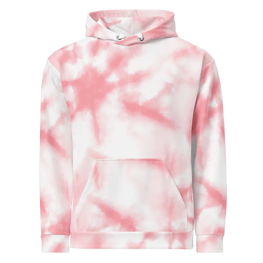 Pink Tie-Dye Blank Canvas Hoodie – Soft, Sporty, & Eco-Friendly product image (1)