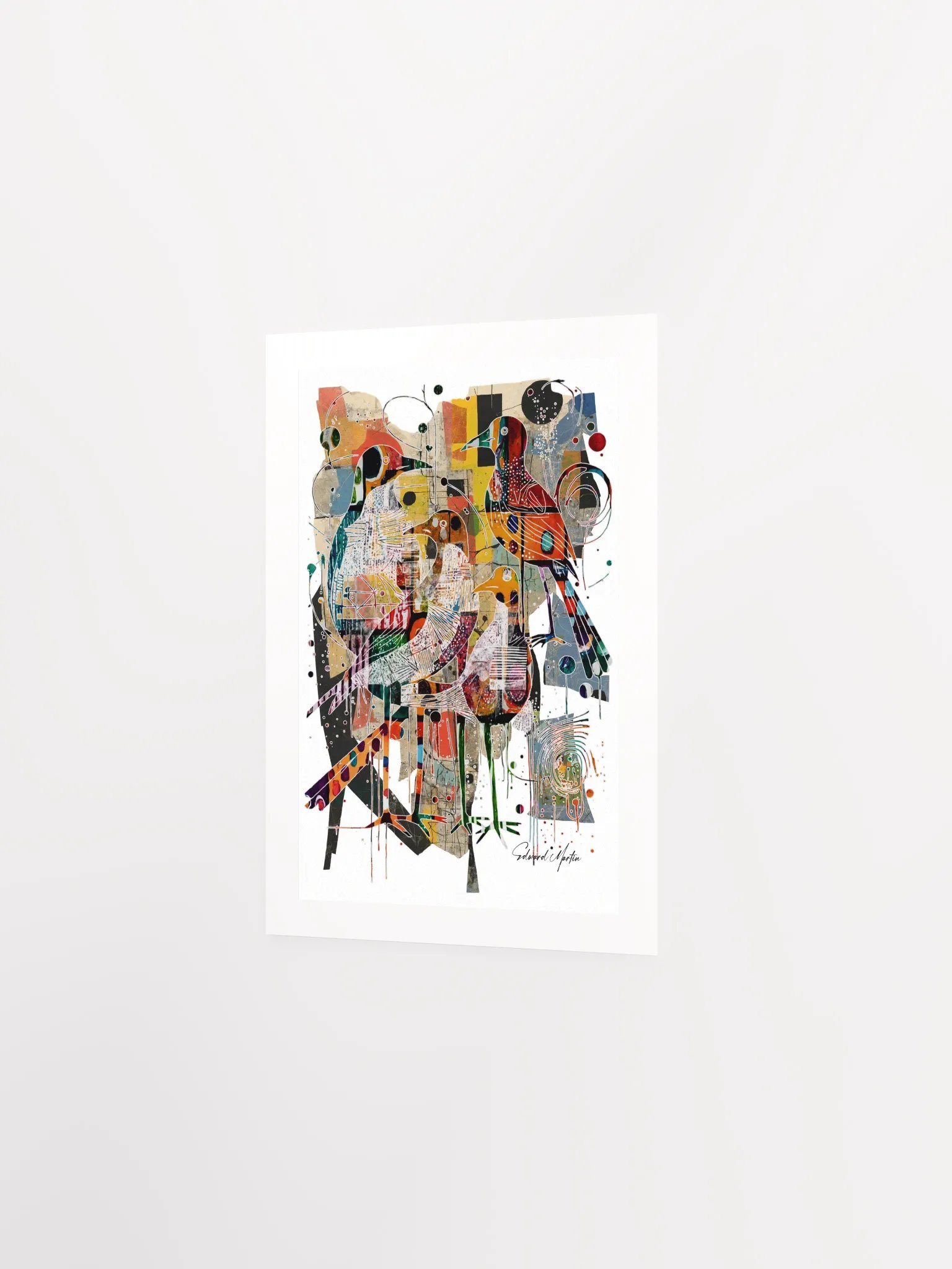 'Gathering' by Edward Martin: Mixed Media Collage : Vibrant Matte Paper Poster product image (3)