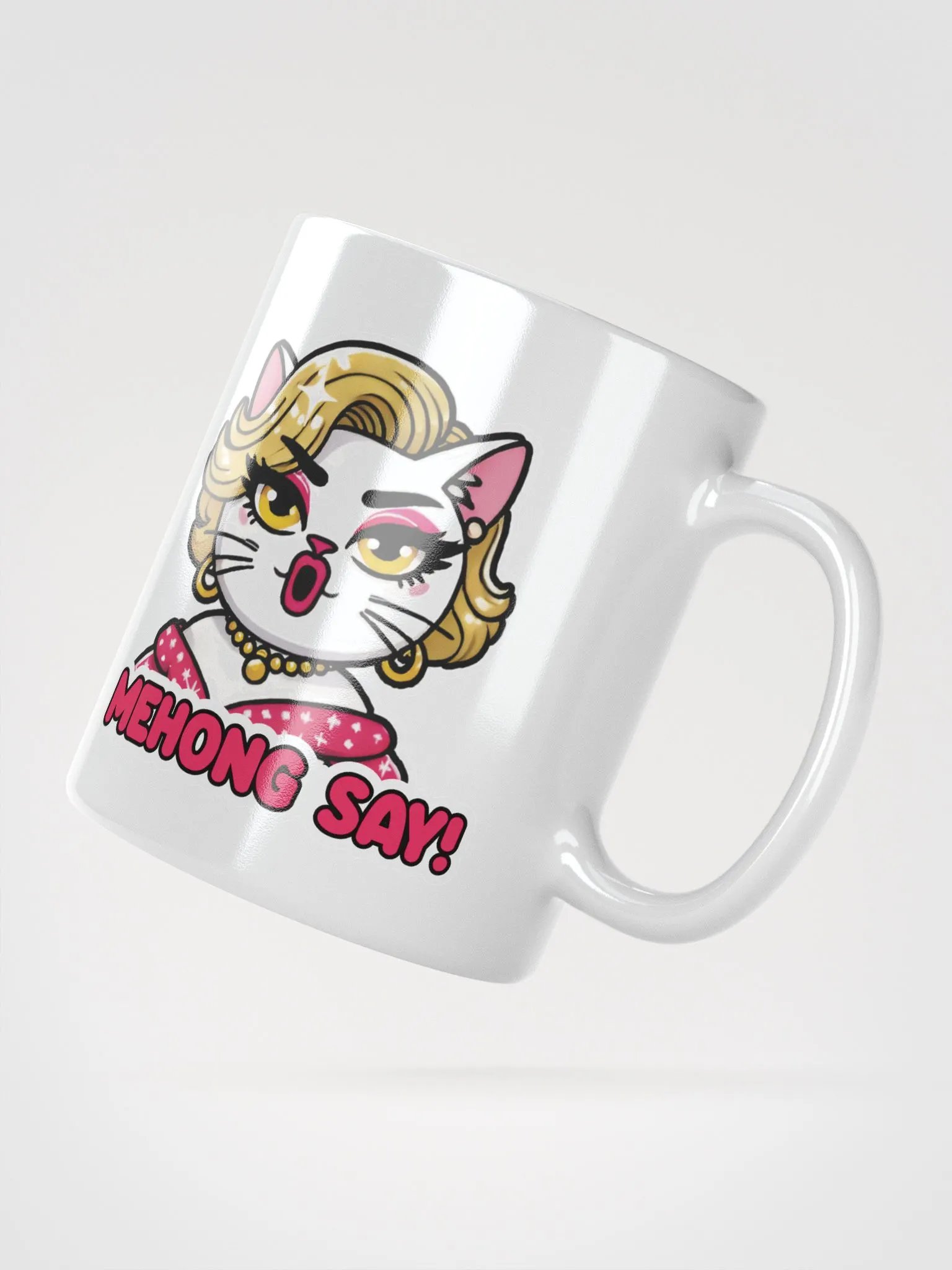 Mehong Say! White Glossy Mug product image (5)