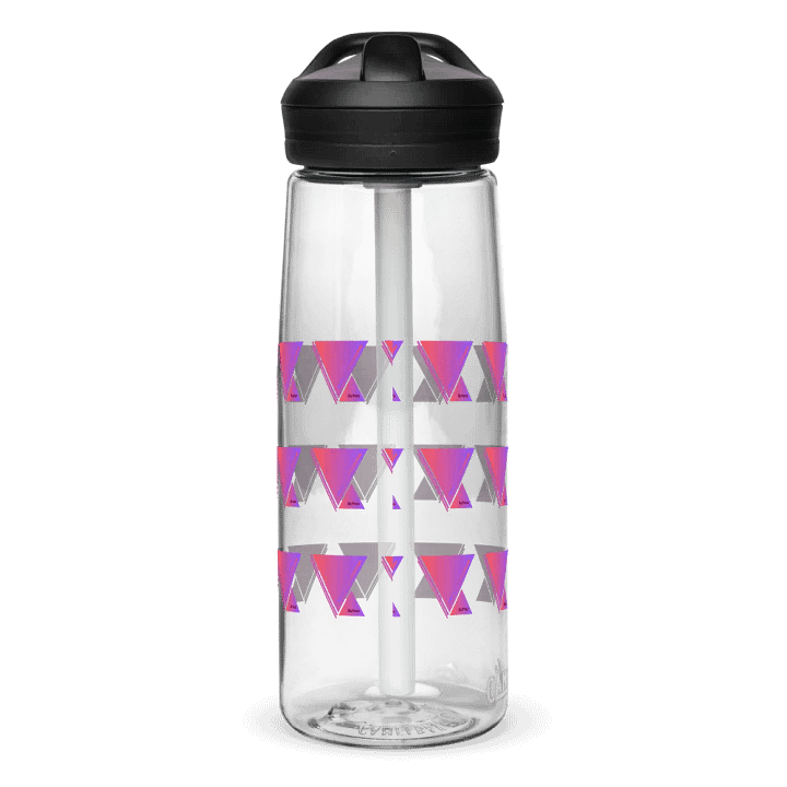 Triangular Grid Purple Sports Water Bottle product image (6)