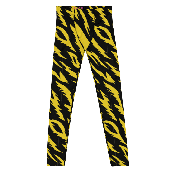 Wild Tiger Yellow Stripes Men's Leggings product image (2)