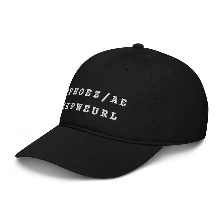 NOSY GIRL in steno - Organic Cotton Dad Cap (White) product image (8)