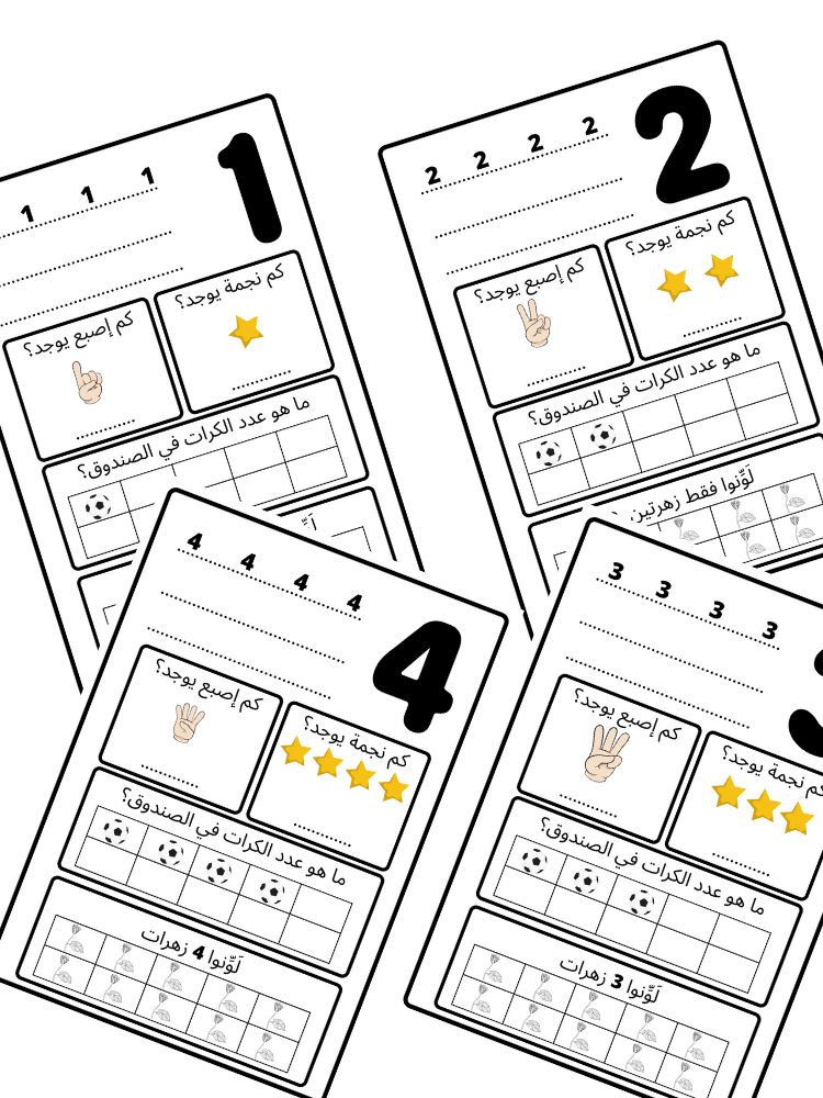 كل ما على أطفالك تعلمه حول الأرقام 1 - 10 - pdf product image (1)