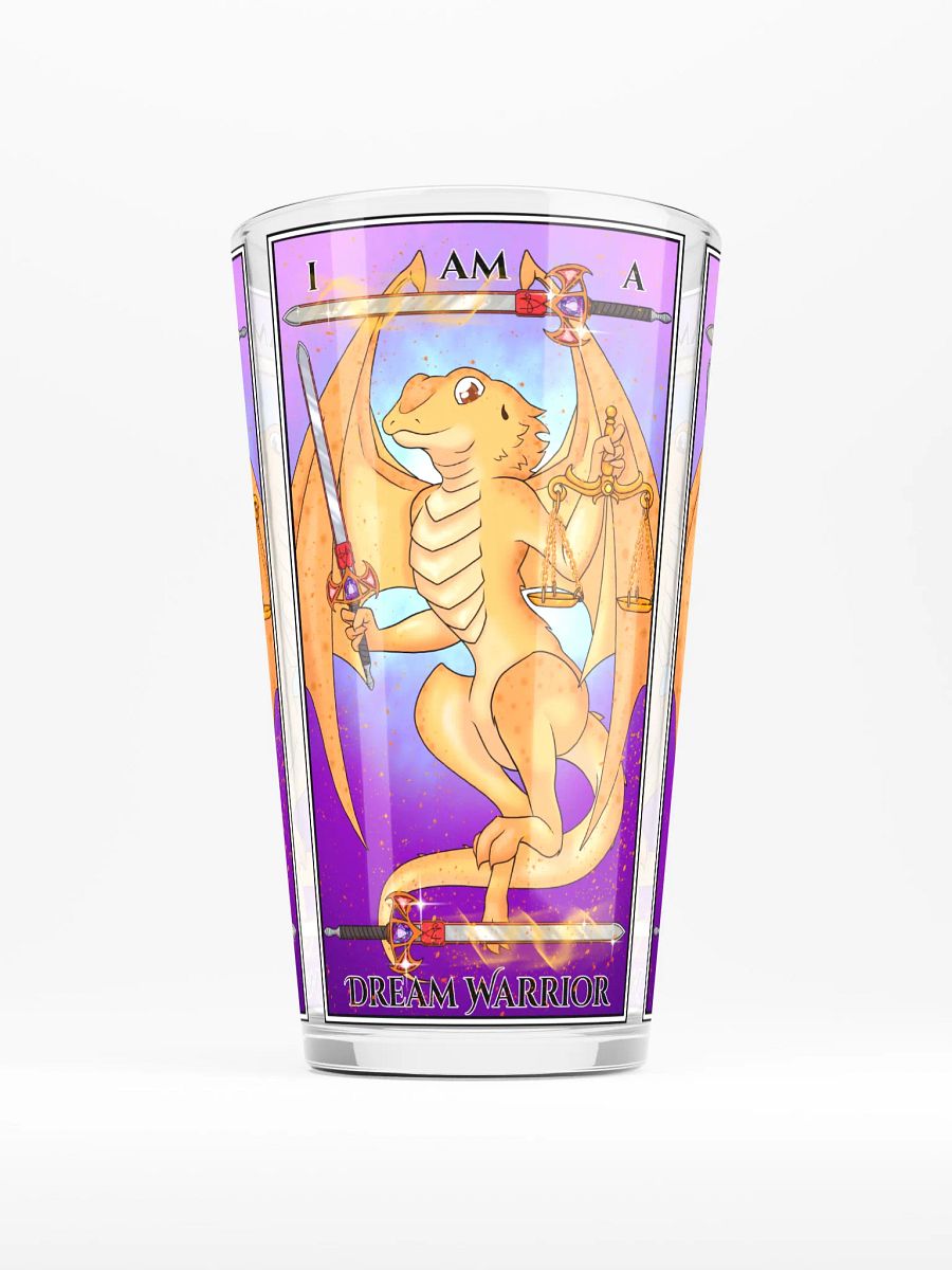 Day of the Dragon "Justice" Tarot Card Pint Glass product image (1)