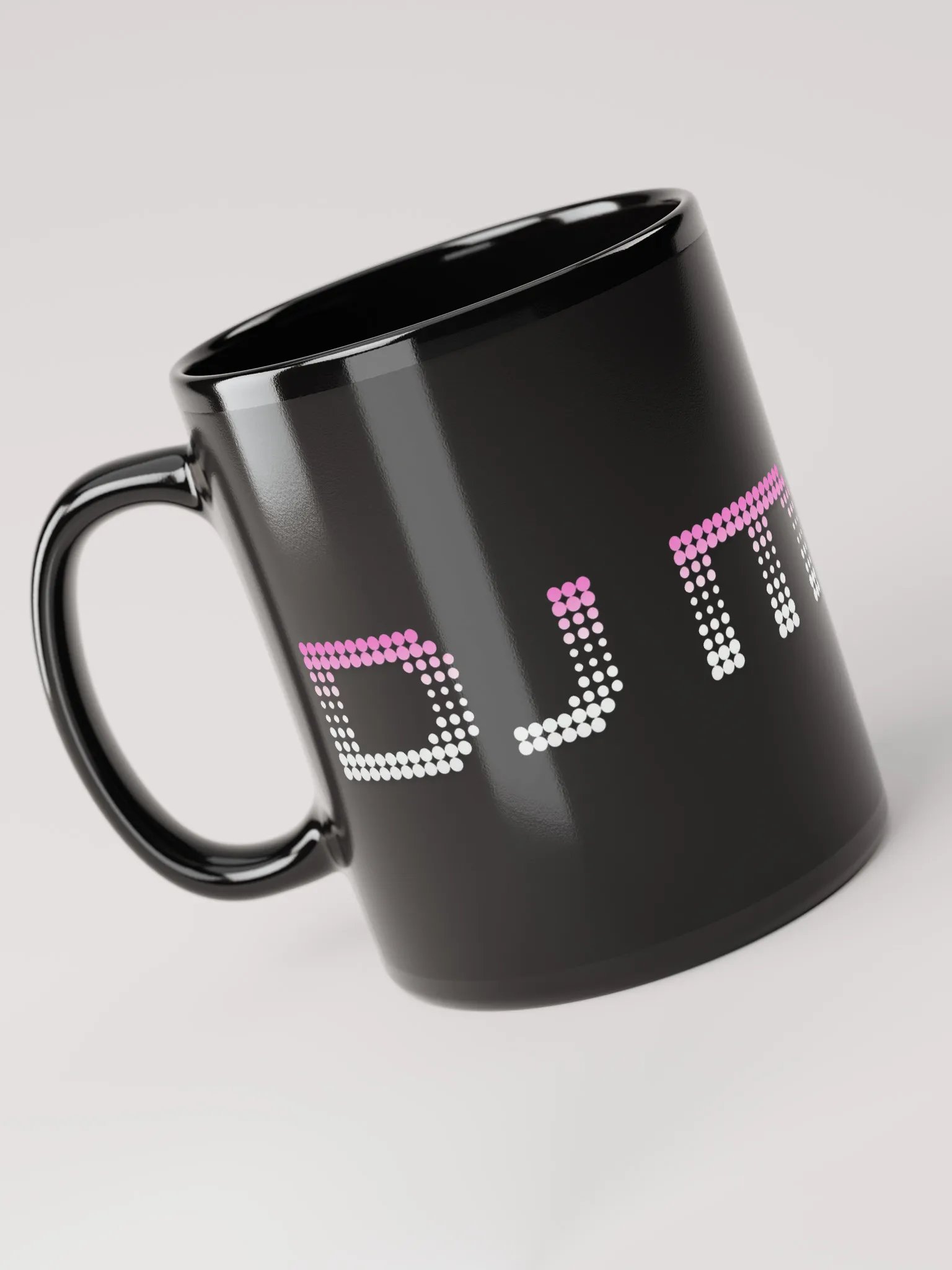 DJ Megu Logo Black Glossy Mug product image (3)