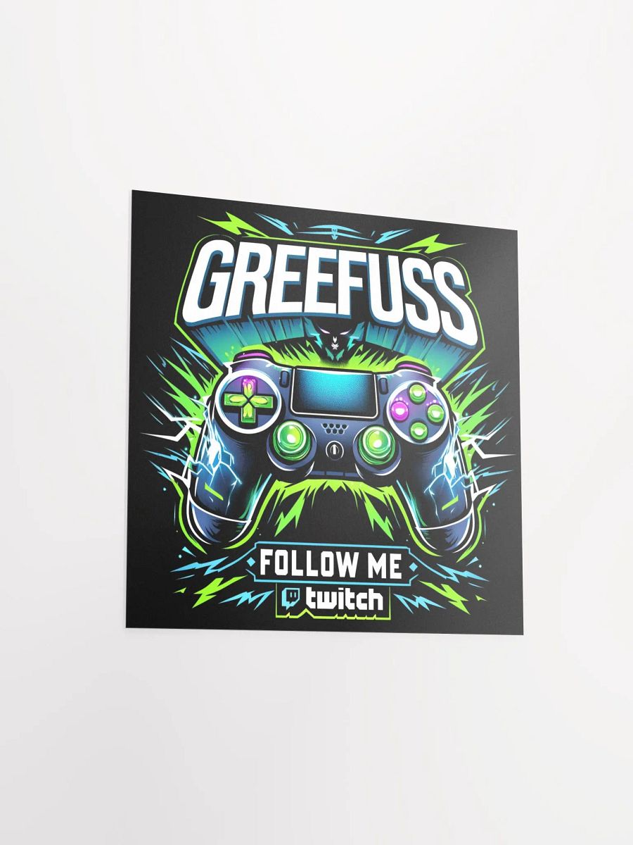 Neon Gaming Controller Poster product image (11)