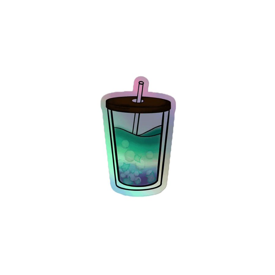 Sip of Magic Boba Tea Gay Pride Holographic Sticker Set product image (6)