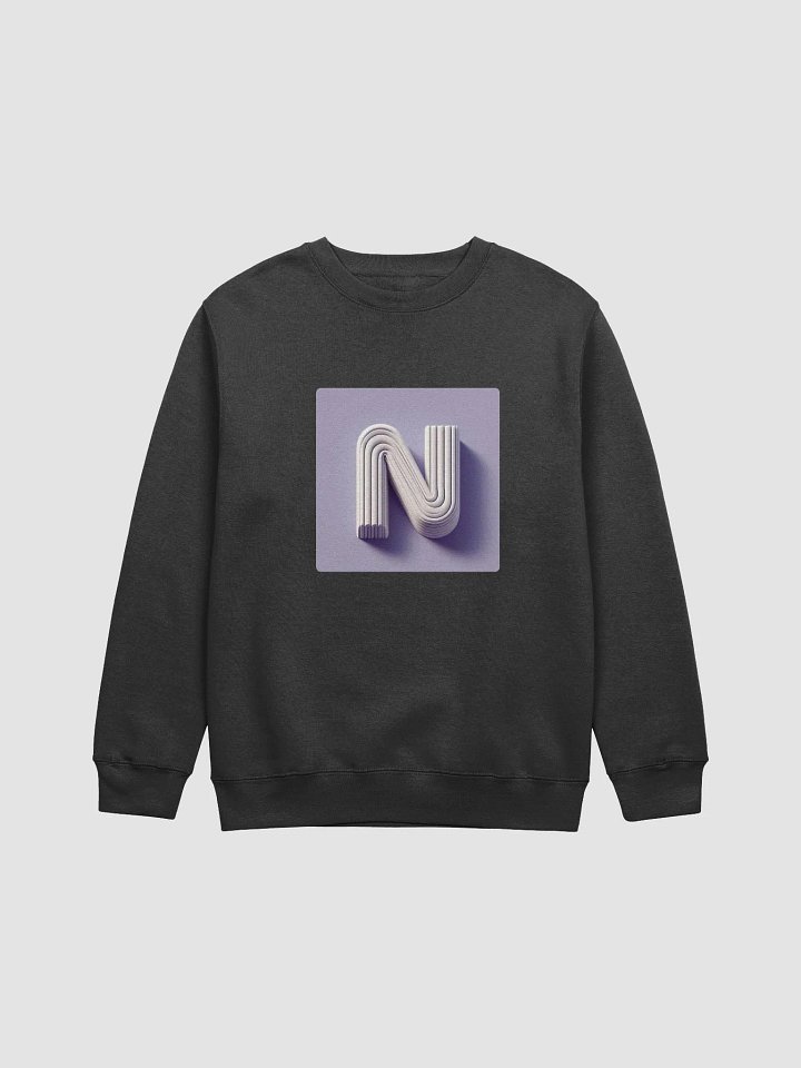 Dimensional N Unisex Crewneck Sweatshirt | AI Design initial N product image (1)