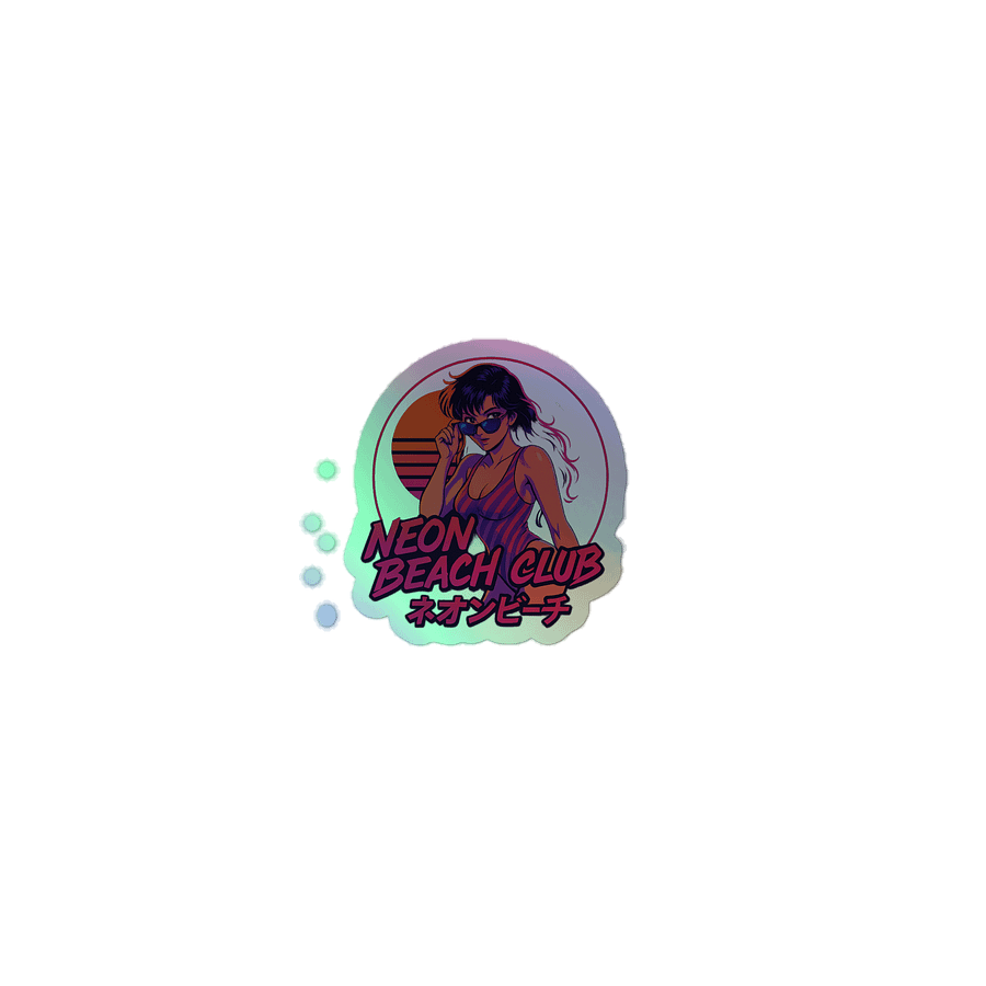 Back to the ’80s — Neon Beach Club Kiss-Cut Sticker product image (1)