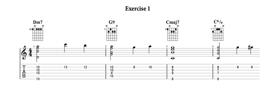 10 Chord Melody Exercises For Jazz Guitar | PDF With Audio product image (3)