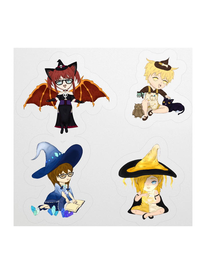 Witch Sticker Set | Choco, Puddin, Yuuki, Aidan product image (3)