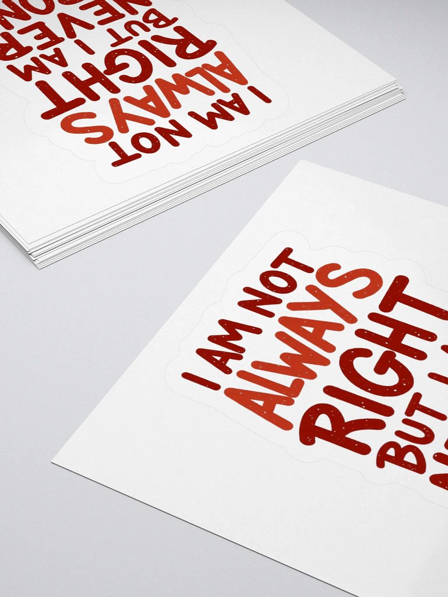Never Wrong Kiss Cut Stickers product image (12)